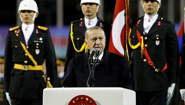 Cumhurbaşkanı Erdoğan, Jandarma ve Sahil Güvenlik Akademisi İkinci Dönem Sözleşmeli Astsubay Mezuniyet Töreni'nde konuştu. - Sputnik Türkiye