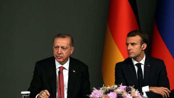 Recep Tayyip Erdoğan - Emmanuel Macron - Sputnik Türkiye