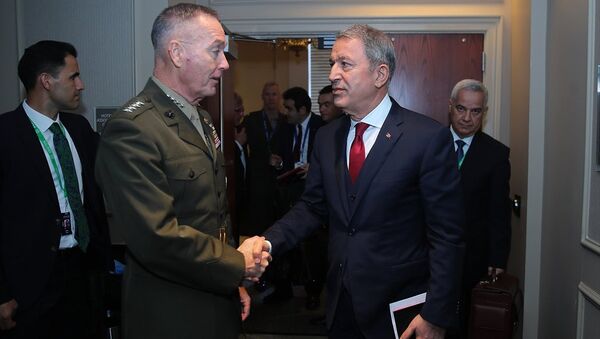 Milli Savunma Bakanı Hulusi Akar- ABD Genelkurmay Başkanı Orgeneral Joseph Dunford - Sputnik Türkiye