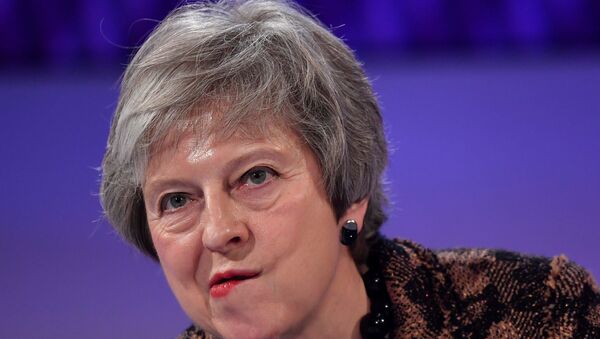 Theresa May Londra'da bir soru cevap seansında - Sputnik Türkiye