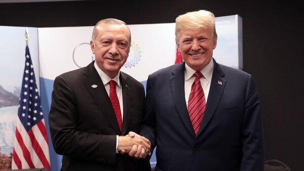 Türkiye Cumhurbaşkanı Recep Tayyip Erdoğan ve ABD Başkanı Donald Trump - G20 - Sputnik Türkiye