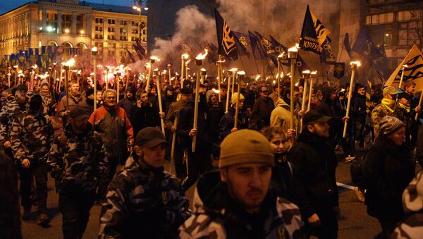 Ukrayna'da milliyetçilerin yürüyüşü - Sputnik Türkiye