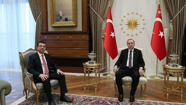 Erdoğan ile görüşen İmamoğlu - Sputnik Türkiye