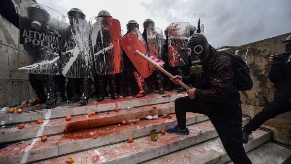 Yunanistan'daki protesto gösterileri - Sputnik Türkiye