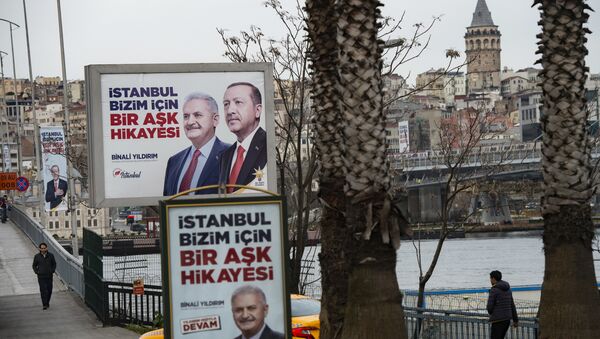 Recep Tayyip Erdoğan - Binali Yıldırım - billboard - Sputnik Türkiye