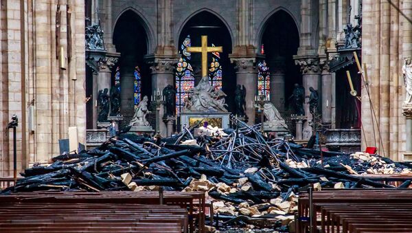 Yangının ardından Notre Dame Katedrali - Sputnik Türkiye