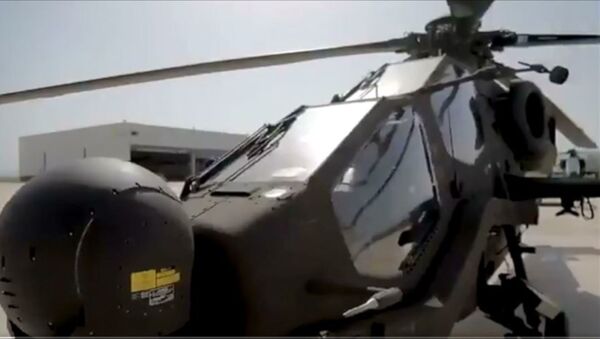 Jandarma Genel Komutanlığının envanterine yeni katılan J-1526 KANUNİ kuyruk numaralı Atak helikopteri için hazırlanan video klip, komutanlığın sosyal medya hesaplarından paylaşıldı. - Sputnik Türkiye