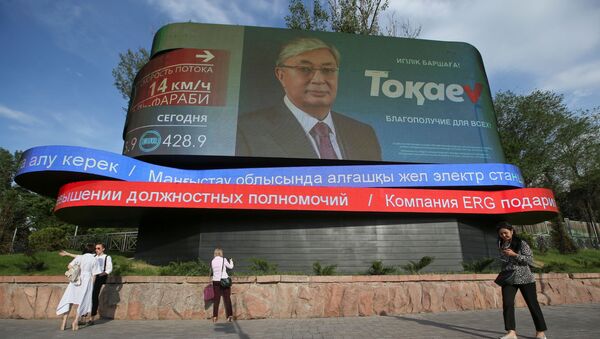 Kazakistan cumhurbaşkanlığı seçimleri - Kasım Cömert Tokayev seçim kampanyası - Sputnik Türkiye