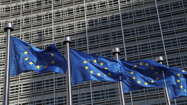 Avrupa Komisyonu'nda Avrupa Birliği (AB) bayrakları - Sputnik Türkiye