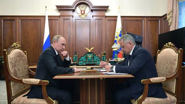 Rusya Devlet Başkanı Vladimir Putin, Savunma Bakanı Sergey Şoygu - Sputnik Türkiye