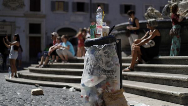 İtalya'nın başkenti Roma'da çöp krizi - Sputnik Türkiye