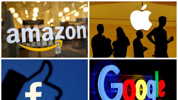 Amazon, Apple, Facebook, Google logolarının kombinasyonu - Sputnik Türkiye