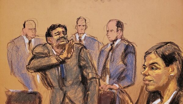 Dünyanın en büyük uyuşturucu örgütünün elebaşı olmakla suçlanan El Chapo (cüce) lakaplı Joaquin Guzman - Sputnik Türkiye