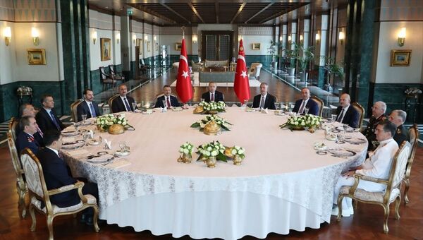 Recep Tayyip Erdoğan başkanlığında yapılan Yüksek Askeri Şura toplantısı  - Sputnik Türkiye