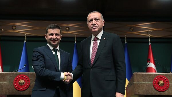 Türkiye Cumhurbaşkanı Recep Tayyip Erdoğan ve Ukrayna Devlet Başkanı Vladimir Zelenskiy - Sputnik Türkiye