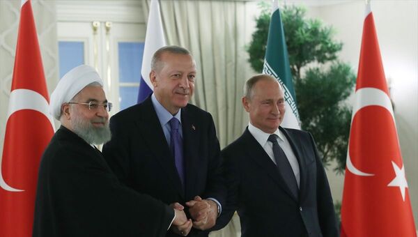 Erdoğan, Putin, Ruhani - Sputnik Türkiye