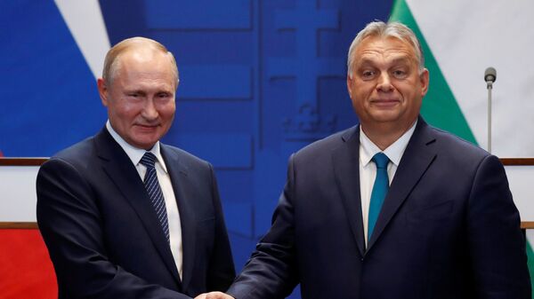 Rusya lideri Vladimir Putin, Macaristan Başbakanı Viktor Orban - Sputnik Türkiye