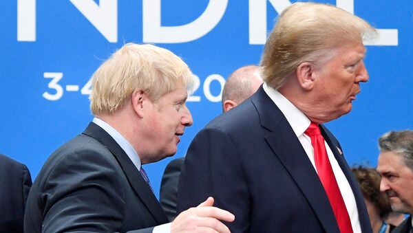 İngiltere Başbakanı Boris Johnson- ABD Başkanı Donald Trump - Sputnik Türkiye