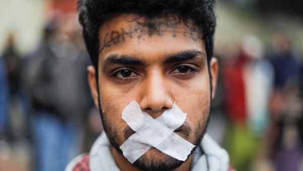 Hindistan'da protestolar - Sputnik Türkiye