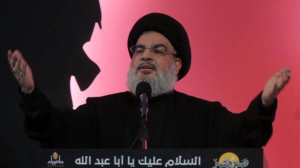 Hizbullah’ın lideri Hasan Nasrallah - Sputnik Türkiye