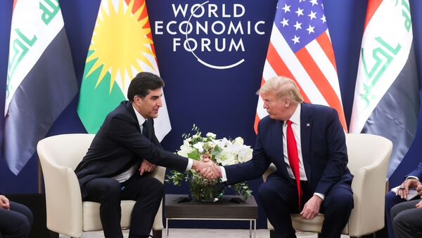 Davos'ta Donald Trump-Neçirvan Barzani görüşmesi - Sputnik Türkiye