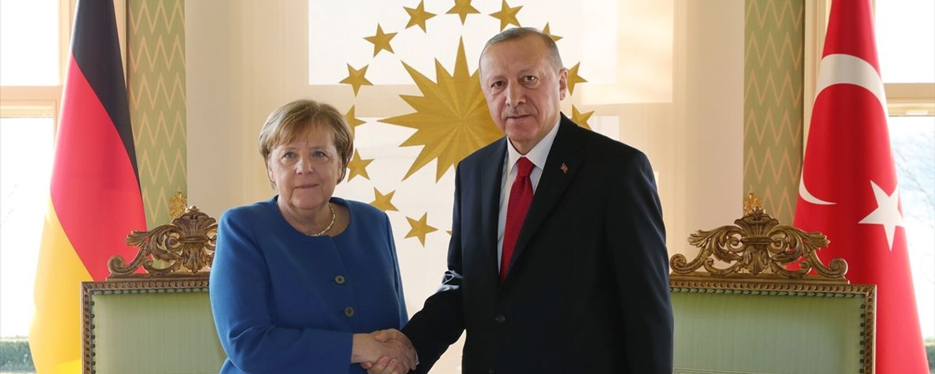 Türkiye Cumhurbaşkanı Recep Tayyip Erdoğan- Almanya Başbakanı Angela Merkel - Sputnik Türkiye, 1920, 06.03.2021