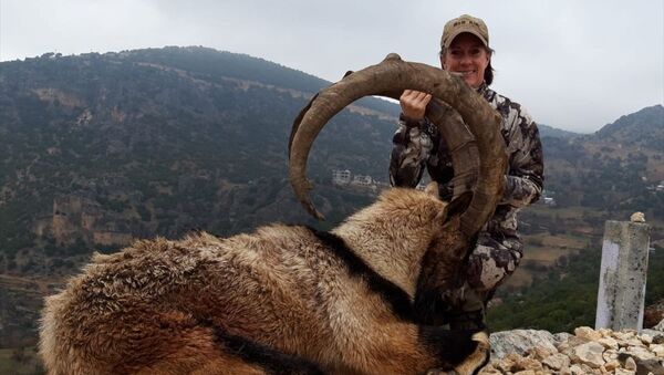 ABD'li avcı, Adıyaman'da boynuz uzunluğu 130 santimetre olan dağ keçisi avladı - Sputnik Türkiye