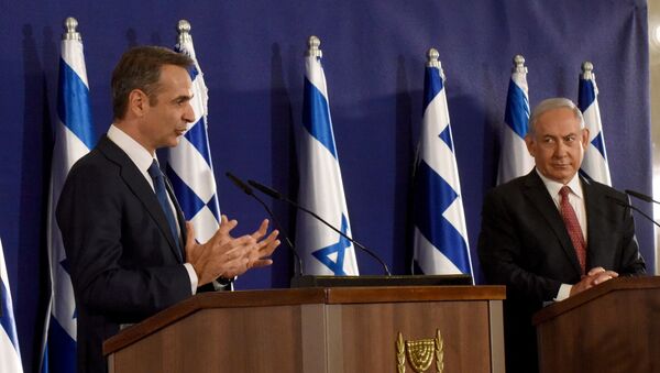 Yunanistan Başbakanı Kiriakos Miçotakis-İsrail Başbakanı Benyamin Netanyahu - Sputnik Türkiye