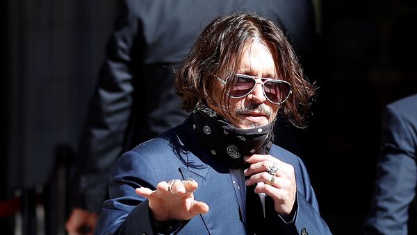 Actor Johnny Depp arrives at the High Court in London, Britain July 7, 2020. REUTERS/Peter Nicholls - Sputnik Türkiye